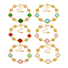 Super Shiny Imported Czech Glass Bracelet In Fashion Style With Geometric Shape Made Of Stainless Steel And 18K Real Gold Plated By Electroplating