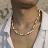 Surfer Coconut Shell Starfish Men's Hiphop Handmade Bead Clavicle Chain Jewelry With Geometric Pattern