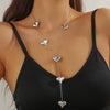Sweater Chain Accessories Zinc Alloy Heart Shape Tassel Electroplated