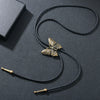 Sweater Chain Alloy Pendant Snake Bone Chain Metallic Leather Plaid Butterfly Retro Unisex