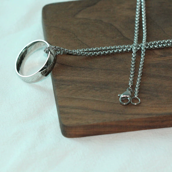 Sweater Chain Necklace Pearl Chain Stainless Steel Titanium Steel Geometric Electroplating Unisex