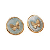 Sweet And Beautiful Style Butterfly And Bow Tie Geometric Pattern Stainless Steel Dripping Oil Earrings For Women