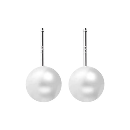 Sweet Ball Alloy Artificial Pearls Women'S Ear Studs 1 Pair