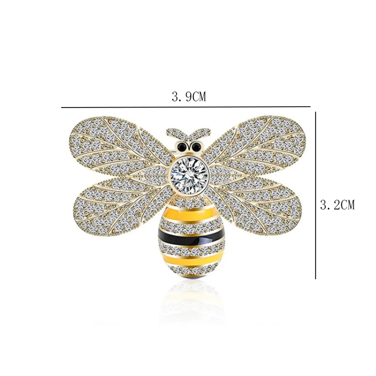 Sweet Bee Alloy Plating Inlay Rhinestones Women'S Brooches