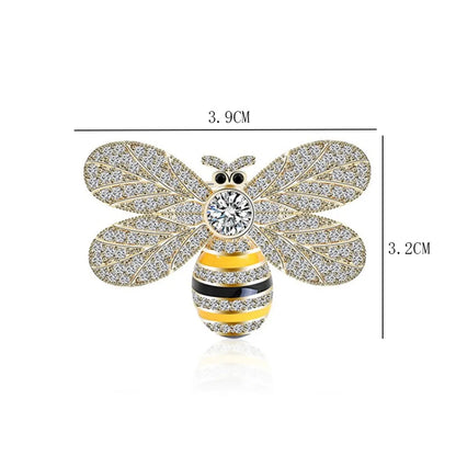 Sweet Bee Alloy Plating Inlay Rhinestones Women'S Brooches