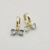 Sweet Bow Copper Earrings With Sparkling Zircon Inlay Trendy Niche Design Earrings For Women