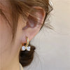 Sweet Bow Copper Earrings With Sparkling Zircon Inlay Trendy Niche Design Earrings For Women