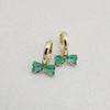 Sweet Bow Copper Earrings With Sparkling Zircon Inlay Trendy Niche Design Earrings For Women