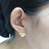 Sweet Bow Freshwater Pearl Pendant Earring Set Jewelry