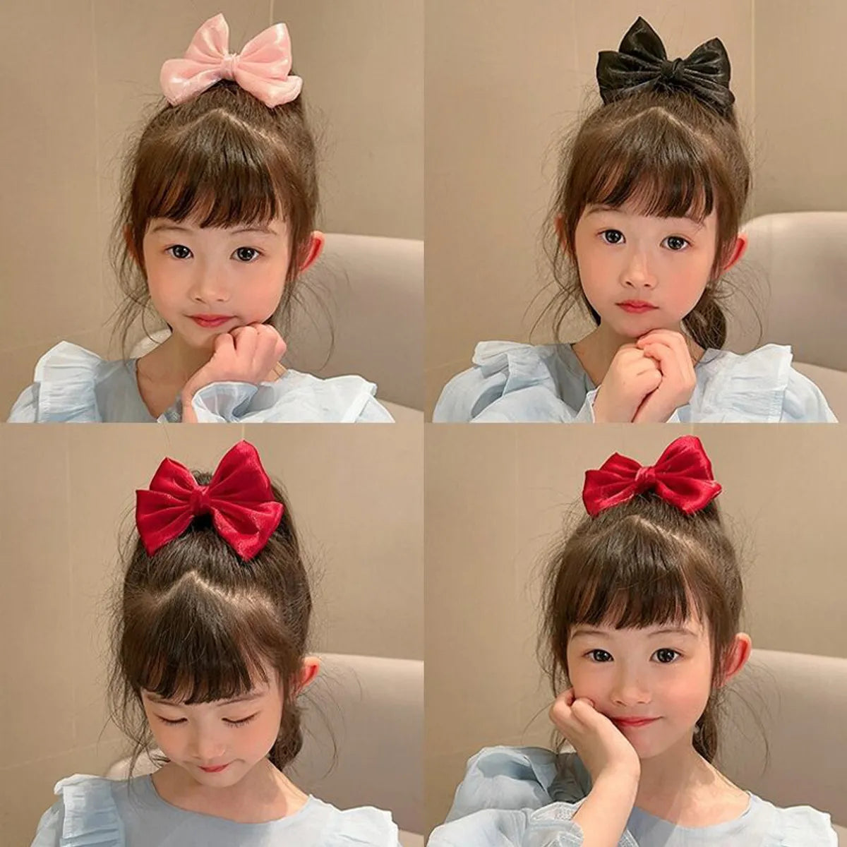 Sweet Bow Knot Cloth Hair Clip