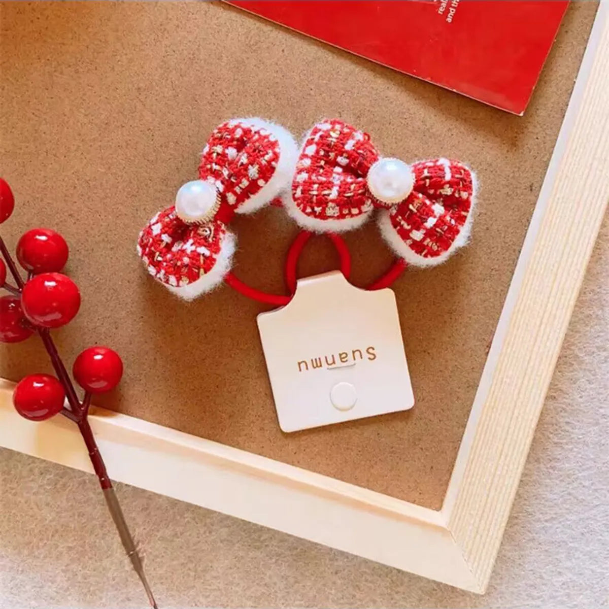 Sweet Bow Knot Cloth Hair Clip