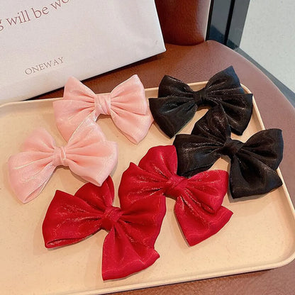 Sweet Bow Knot Cloth Hair Clip