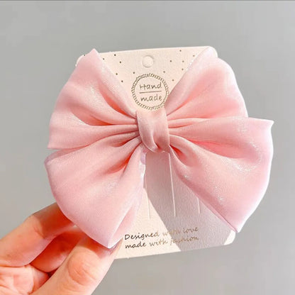 Sweet Bow Knot Cloth Hair Clip