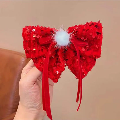 Sweet Bow Knot Cloth Hair Clip