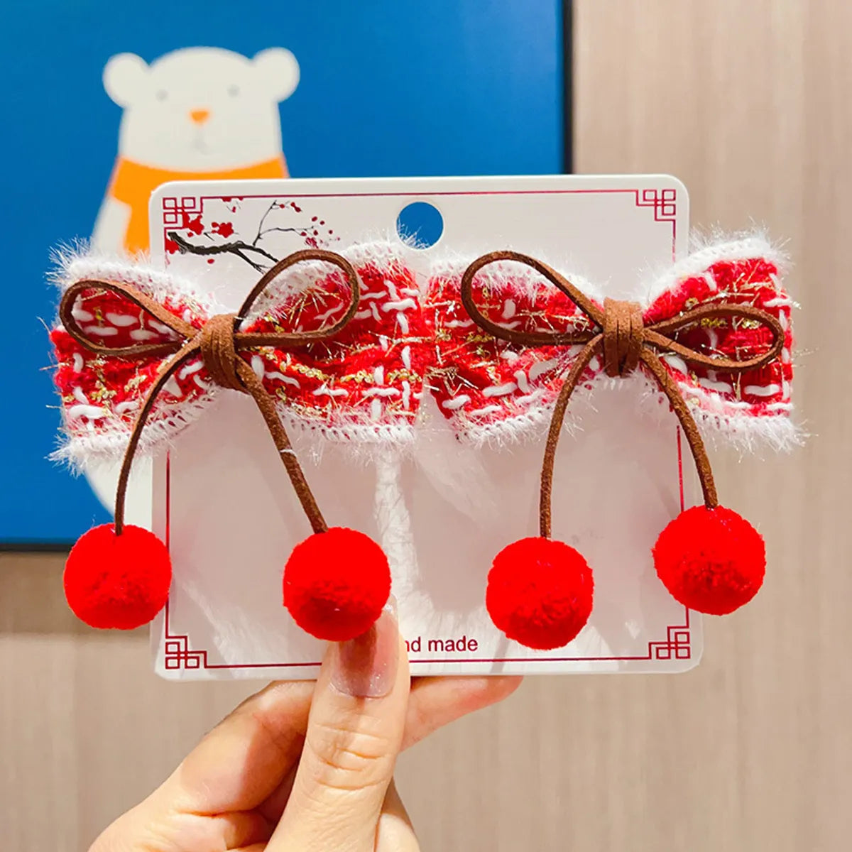 Sweet Bow Knot Cloth Hair Clip