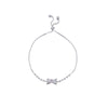 Sweet Bow Knot Sterling Silver Bracelets In Bulk