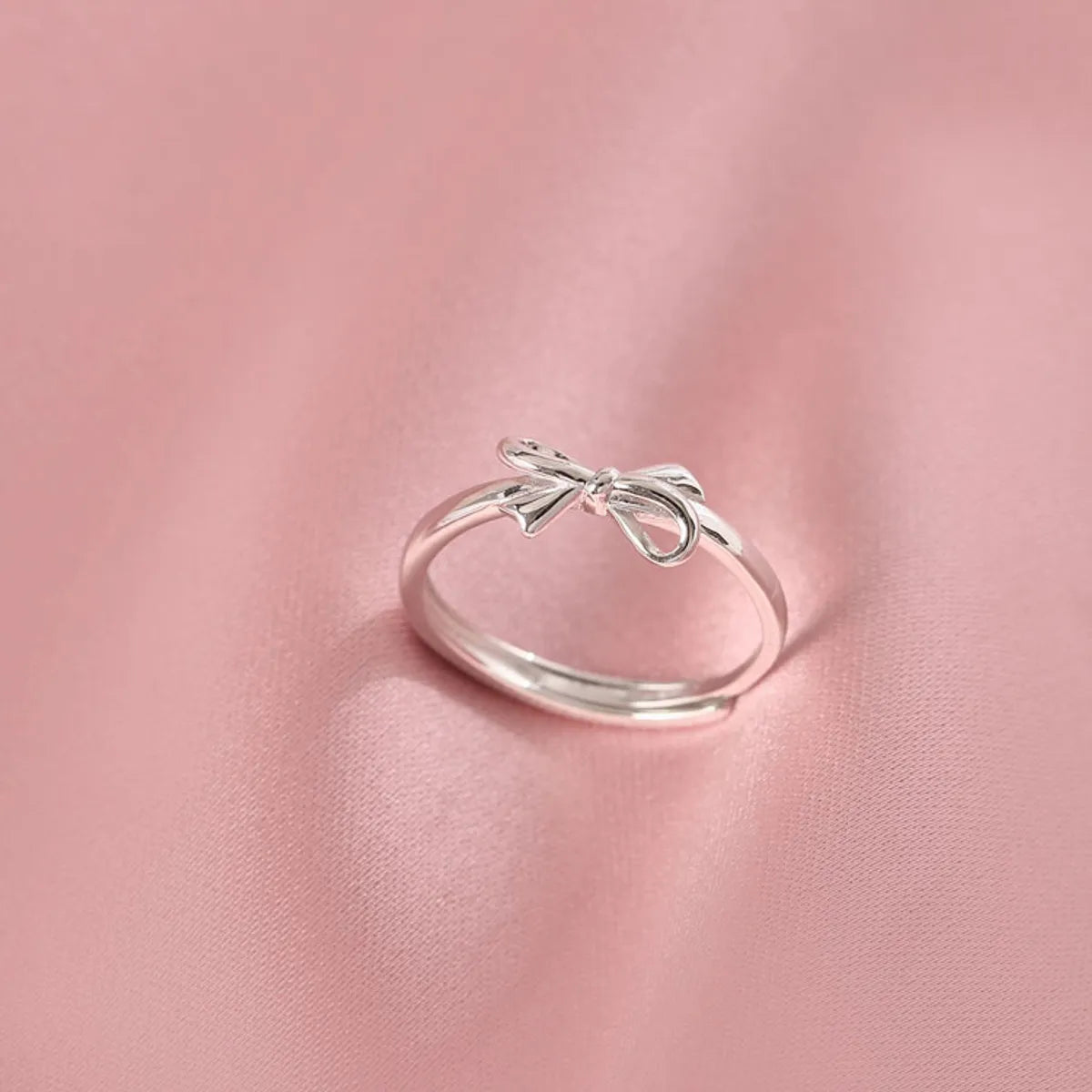 Sweet Bow Knot Sterling Silver Open Rings In Bulk