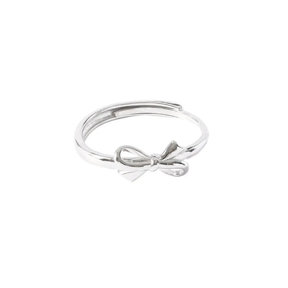 Sweet Bow Knot Sterling Silver Open Rings In Bulk