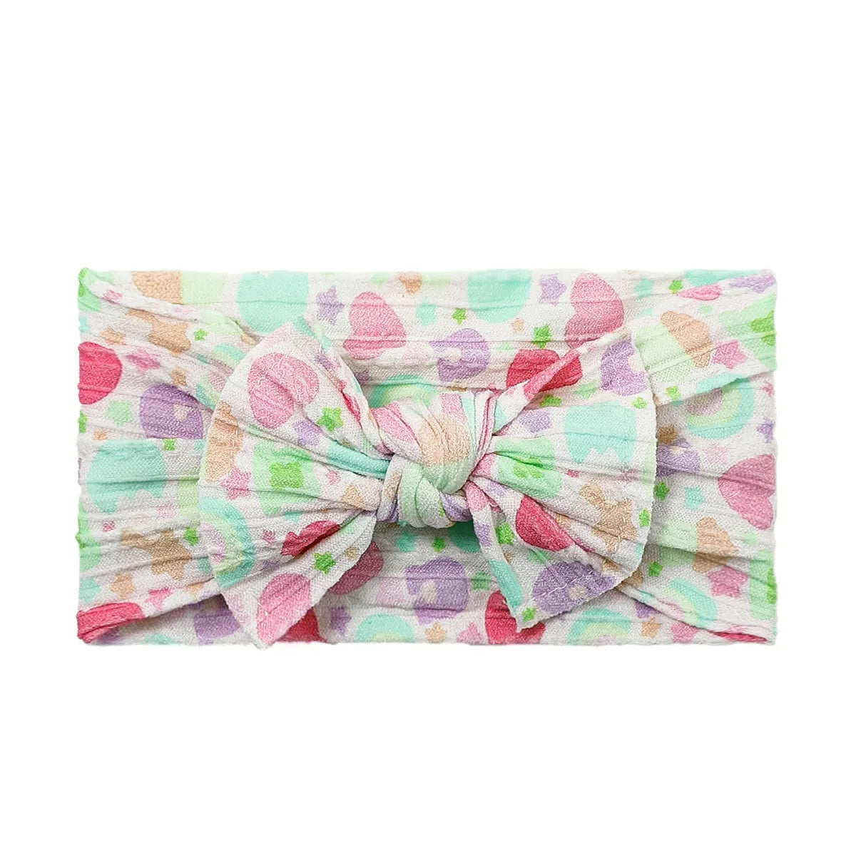 Sweet Bow Knot Synthetic Yarn Printing Hair Band