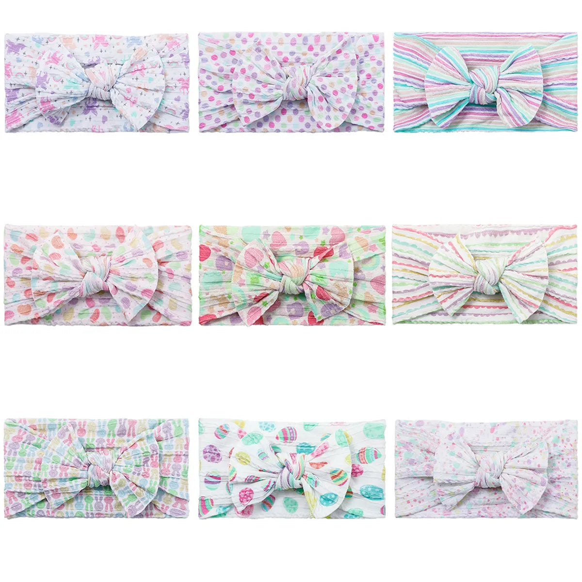 Sweet Bow Knot Synthetic Yarn Printing Hair Band