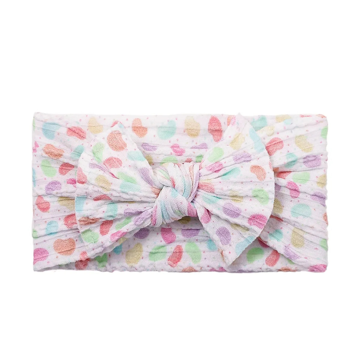 Sweet Bow Knot Synthetic Yarn Printing Hair Band