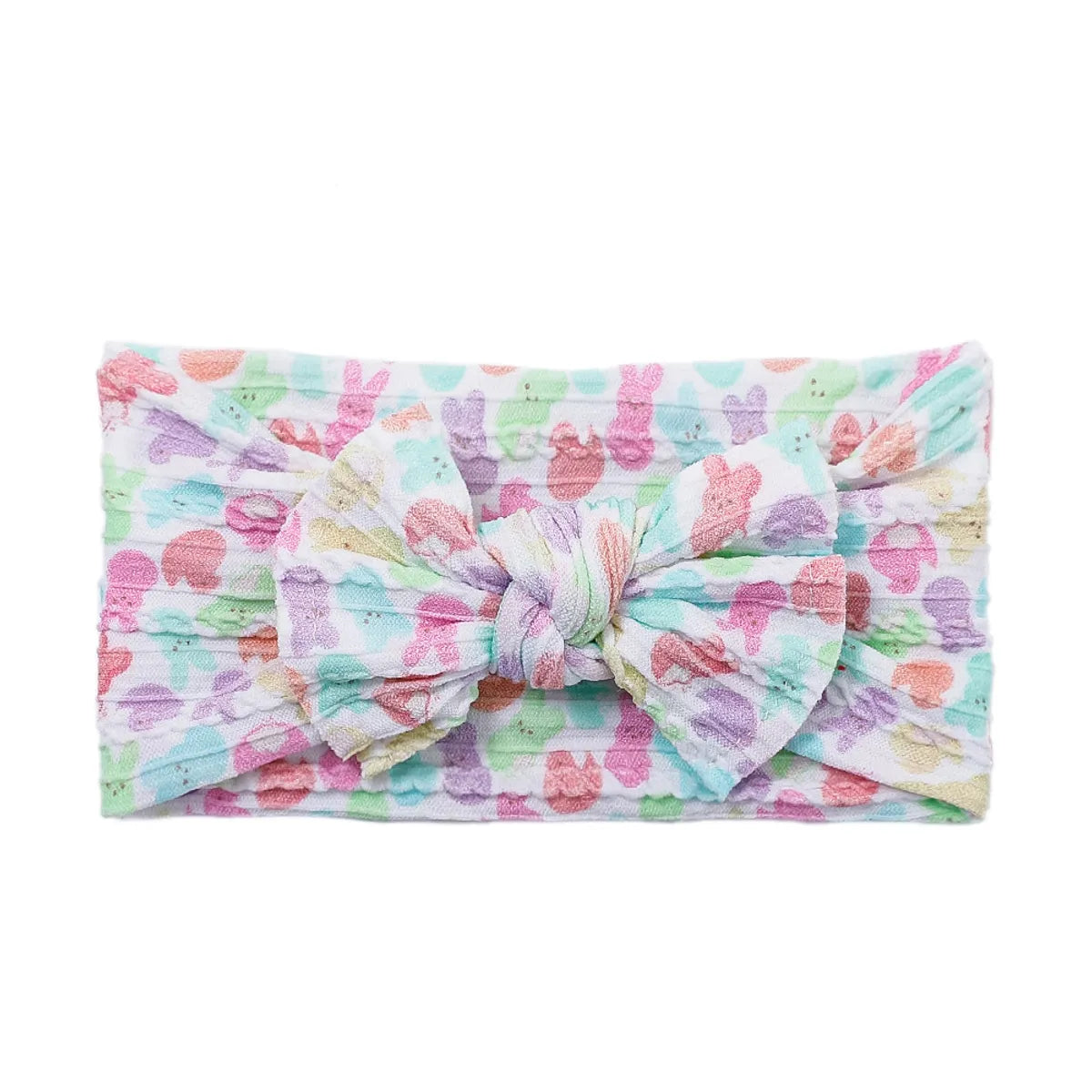 Sweet Bow Knot Synthetic Yarn Printing Hair Band