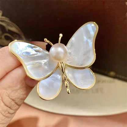 Sweet Butterfly Alloy Artificial Pearls Women'S Brooches