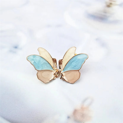 Sweet Butterfly Alloy Enamel Ear Studs