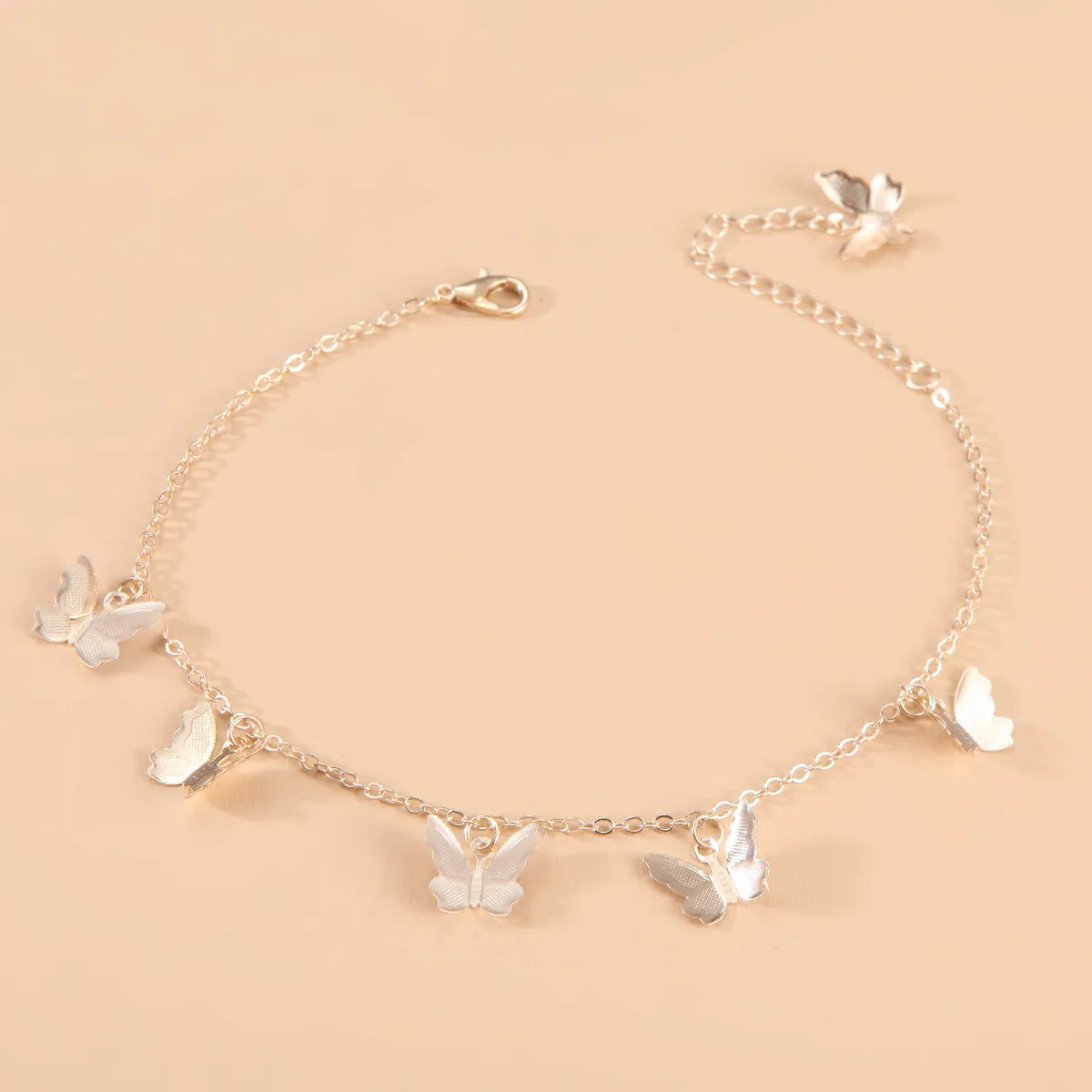 Sweet Butterfly Alloy Plating Anklet 1 Piece