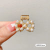 Sweet Butterfly Alloy Plating Inlay Artificial Pearls Rhinestones Hair Claws