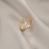 Sweet Butterfly Copper Plating Inlay Zircon Open Ring
