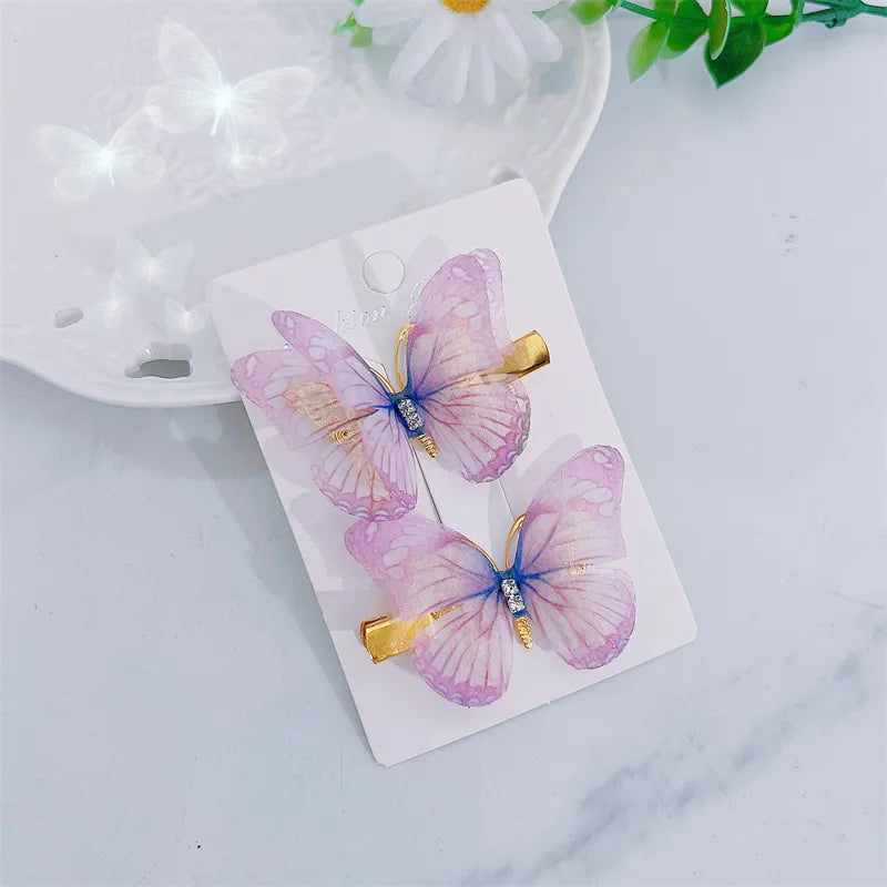 Women'S Sweet Butterfly Metal Hair Clip