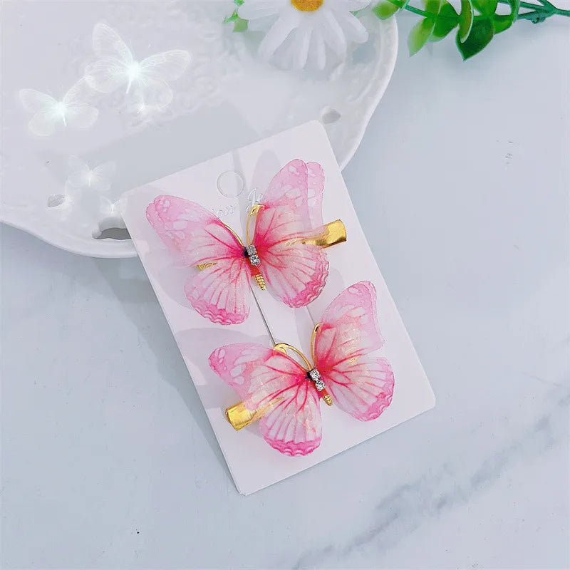 Women'S Sweet Butterfly Metal Hair Clip