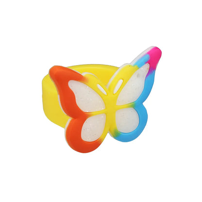 Sweet Butterfly PVC Wholesale Rings