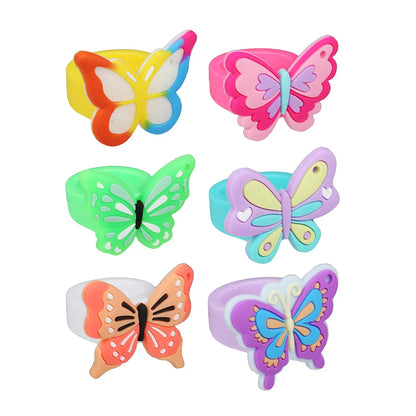 Sweet Butterfly PVC Wholesale Rings