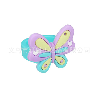 Sweet Butterfly PVC Wholesale Rings