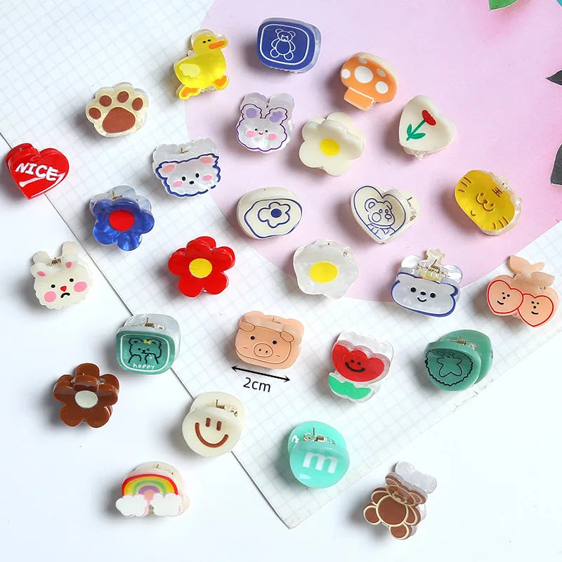 Sweet Cartoon Letter Fruit Plastic Resin Hair Clip 1 Piece