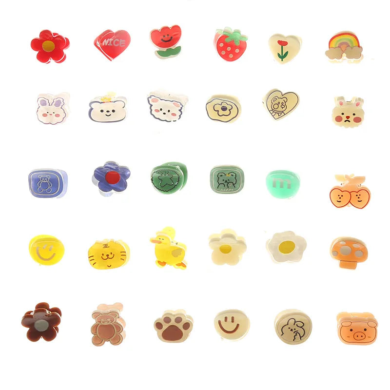 Sweet Cartoon Letter Fruit Plastic Resin Hair Clip 1 Piece