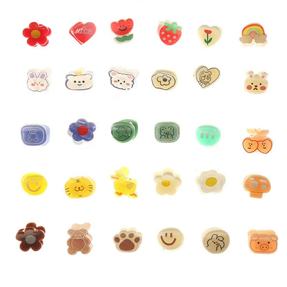 Sweet Cartoon Letter Fruit Plastic Resin Hair Clip 1 Piece