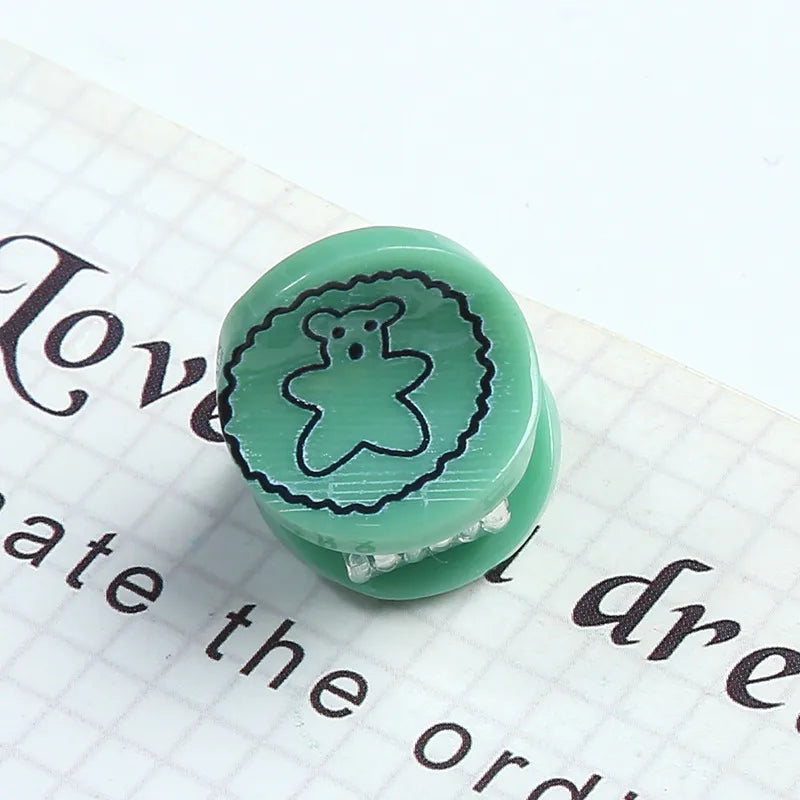 Sweet Cartoon Letter Fruit Plastic Resin Hair Clip 1 Piece