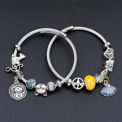 Sweet Cartoon Stainless Steel Alloy Wholesale Bangle