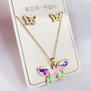 Wholesale Jewelry Sweet Cartoon Titanium Steel Earrings Necklace