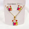 Wholesale Jewelry Sweet Cartoon Titanium Steel Earrings Necklace