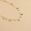 Sweet Cherry Alloy Plating Inlay Zircon Choker
