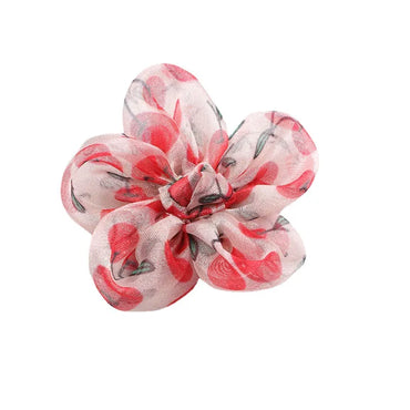 Sweet Cherry Bow Knot Synthetic Yarn Handmade Hair Clip 1 Piece