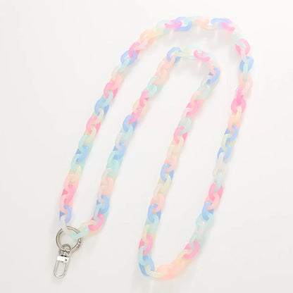 Sweet Color Block Arylic Chain Mobile Phone Chain