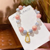 Sweet Color Block Cat Gourd Alloy Glass Wholesale Bracelets