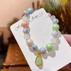 Sweet Color Block Cat Gourd Alloy Glass Wholesale Bracelets