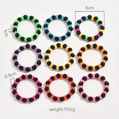 Sweet Color Block Resin Wholesale Bracelets