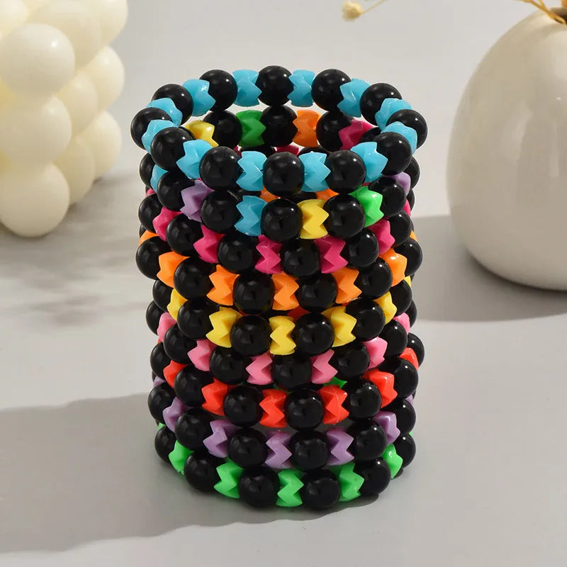 Sweet Color Block Resin Wholesale Bracelets